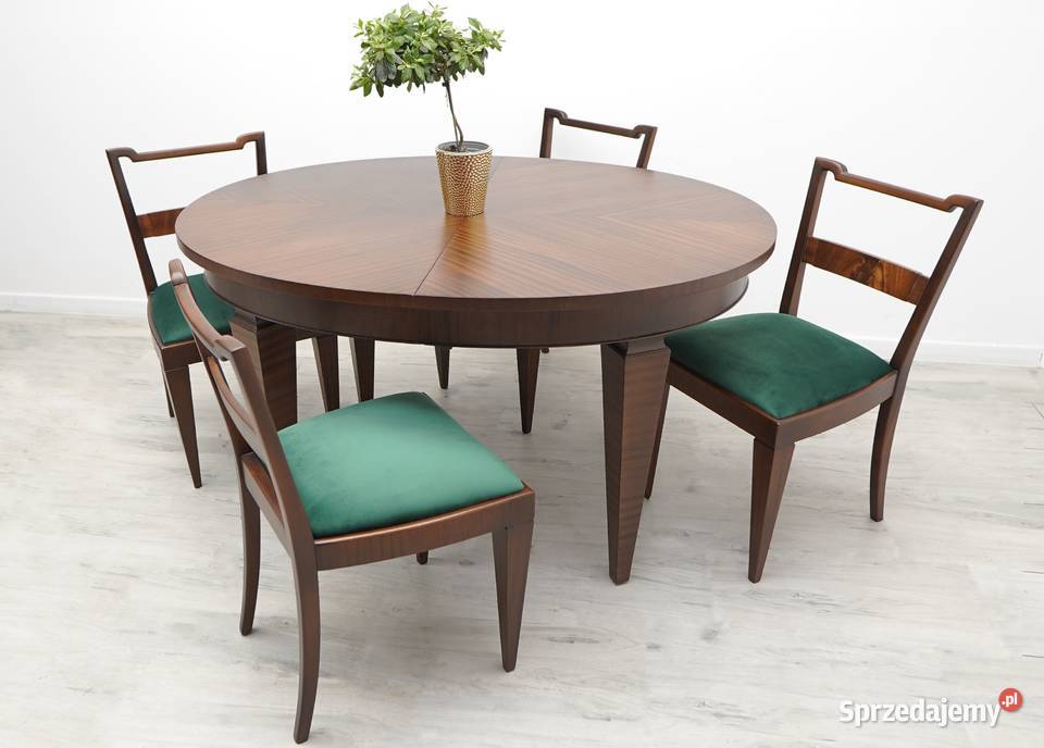 Zabytkowy stół 4 krzesła lata 20te renowacji Jerka sprzedam