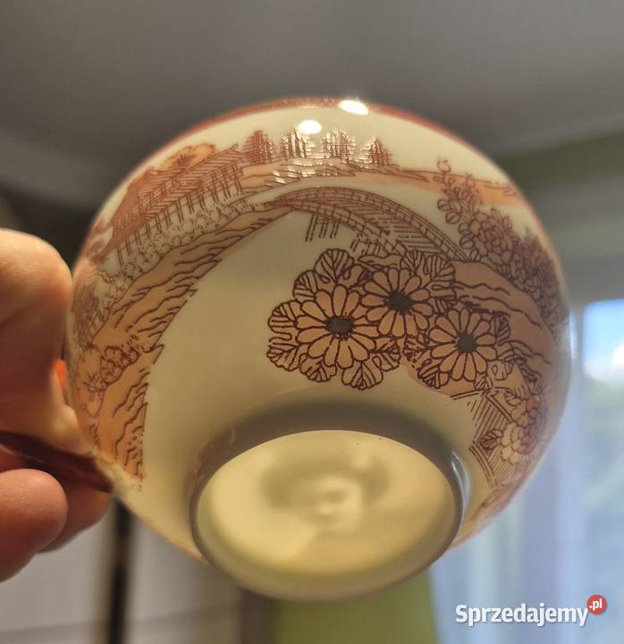 Trio porcelanowe Geisha Lithophane Made in Japan Porcelana i szkło Jugów