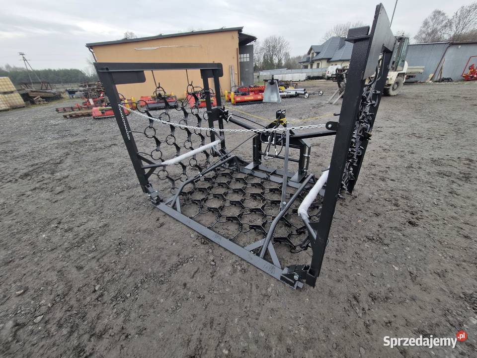 Włóka ŁąkowoPolowa MetalTechnik 6 m 4 rzędy 2 nieuszkodzony Ślesin