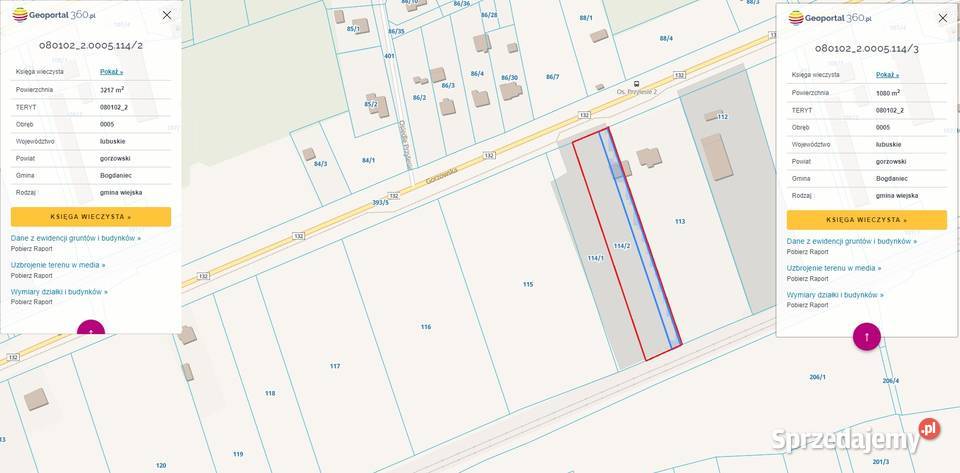 Działka budowlana Gorzowska w Jeninie 043