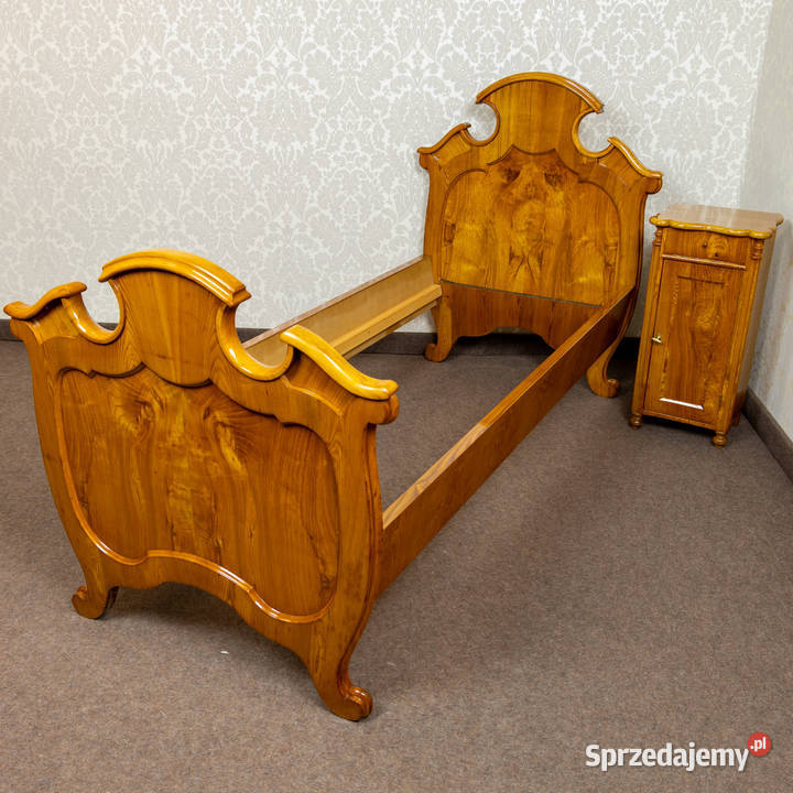 Łóżko szafka nocna biedermeier Ludwik Filip Swarzędz