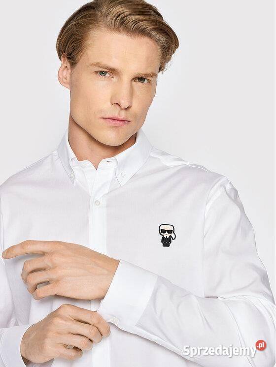 Koszula męska Karl Lagerfeld kolor biały rozmiar Rozmiar XXL podlaskie Białystok