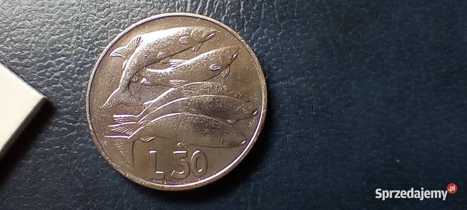 Stare monety 50 lir 1975 San Marino podkarpackie Lesko sprzedam
