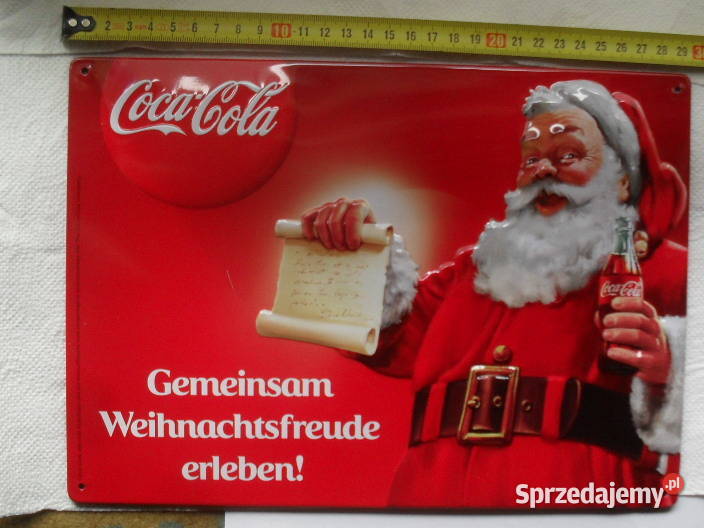 Piękna ozdobna blacha wypukła reklama Coca Cola Kolekcje Wrocław