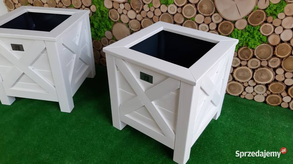 Donica drewniana 50x50 Klasyczny styl Duża wielkopolskie