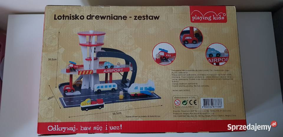 Nowe lotnisko drewniane zestaw zabawka mazowieckie Warszawa