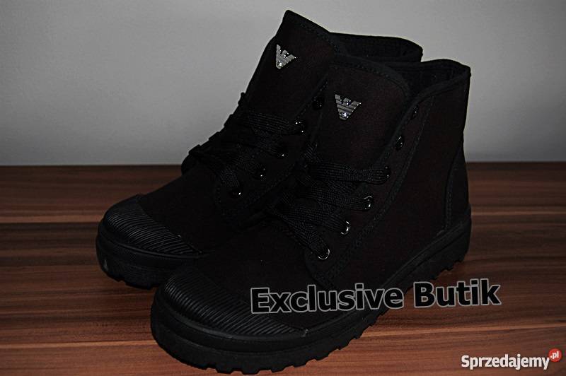 Czarne trampki Giorgio Armani logo 38 Szamotuły