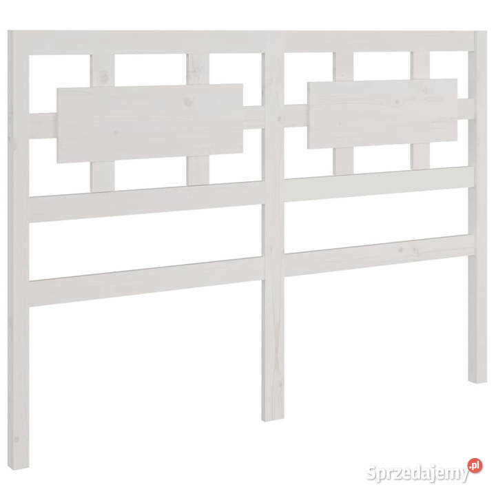 Wezgłowie łóżka białe 1855x4x100 lite drewno Warszawa