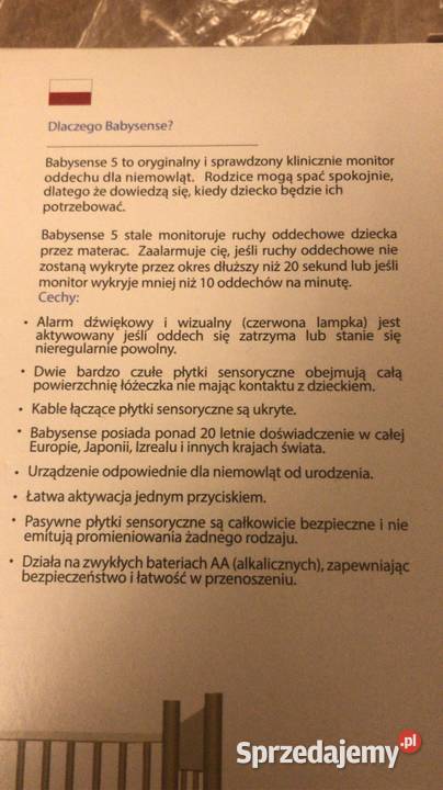 Monitor oddechu baby sensie Pozostałe Zdrowie i  pielęgnacja Kozy