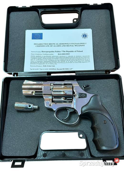 Rewolwer hukowy ZORAKI 6mm SREBRNY CHROM BŁYSK Poznań