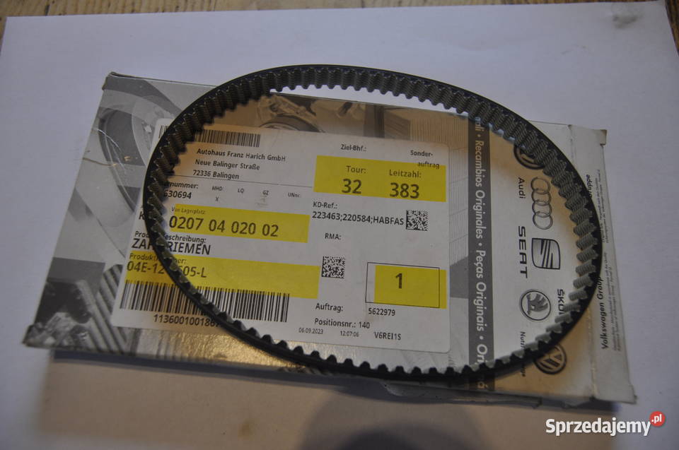 PASEK ZĘBATY VAG VAG 04E121605L osobowe Sierakowice