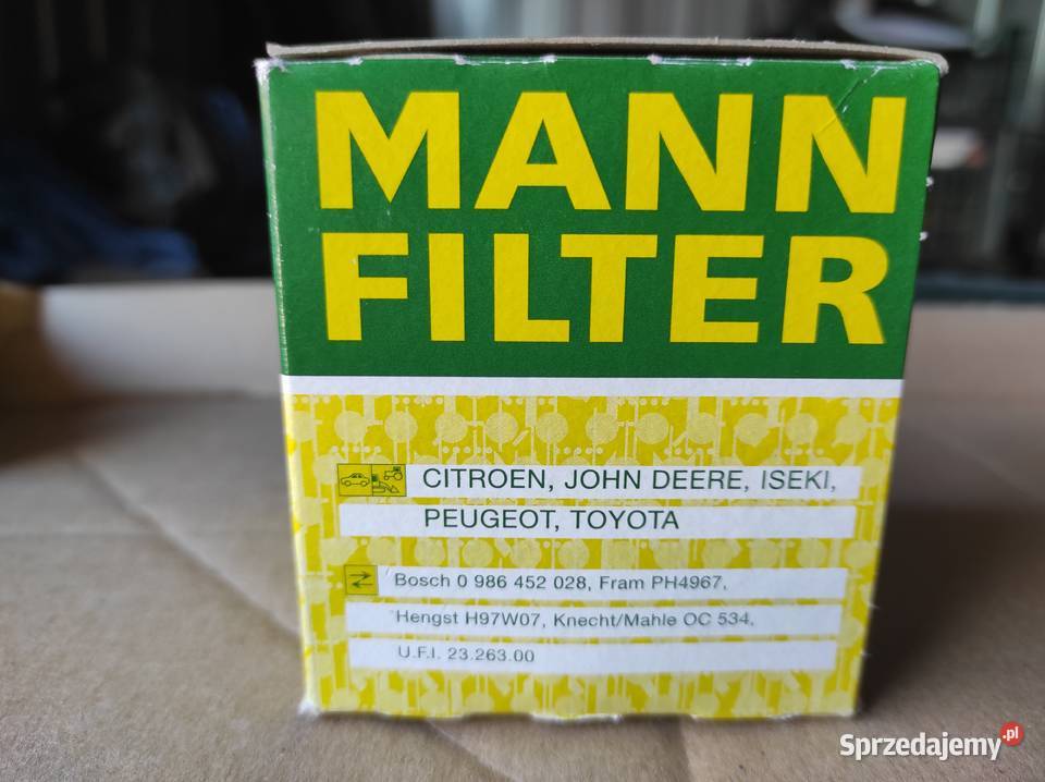 Filtr oleju Citroen Peugeot Toyota Siedlce sprzedam