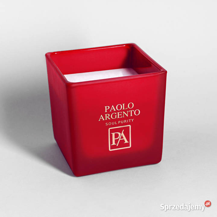 Świeca Sojowa Paolo Argento ROSSO Casual Cubo odcienie czerwieni sprzedam
