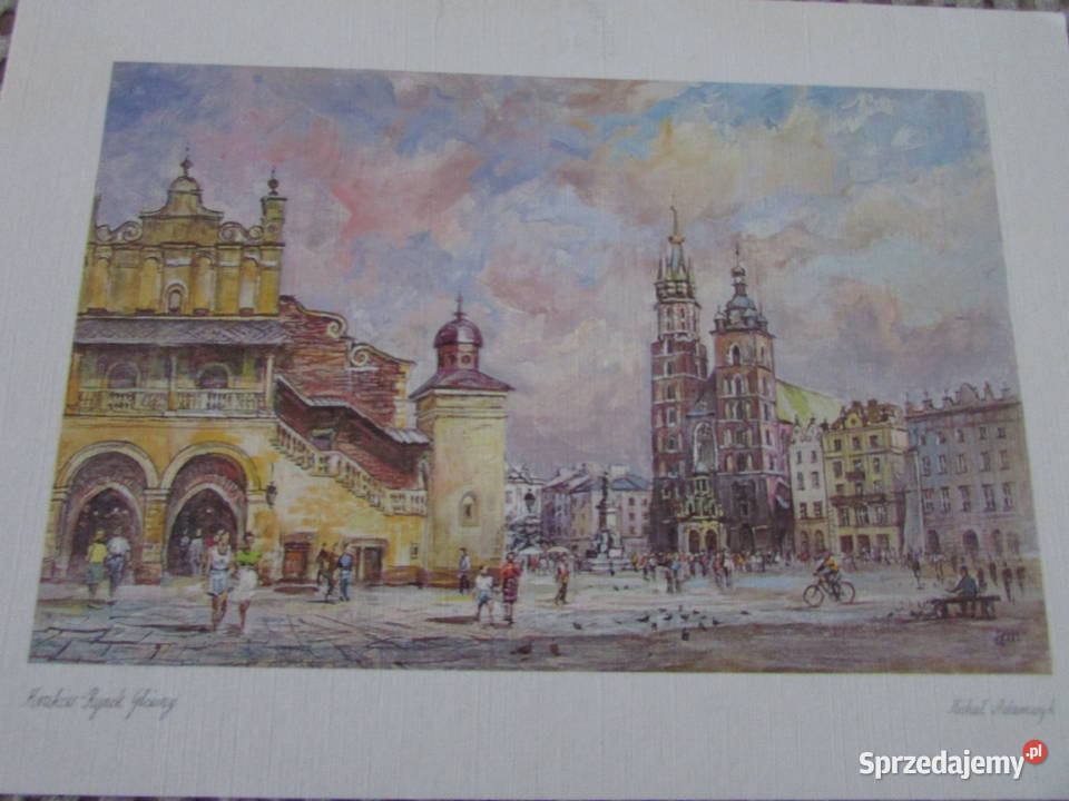 rysunek kartka pocztówka obraz Kraków 21x16