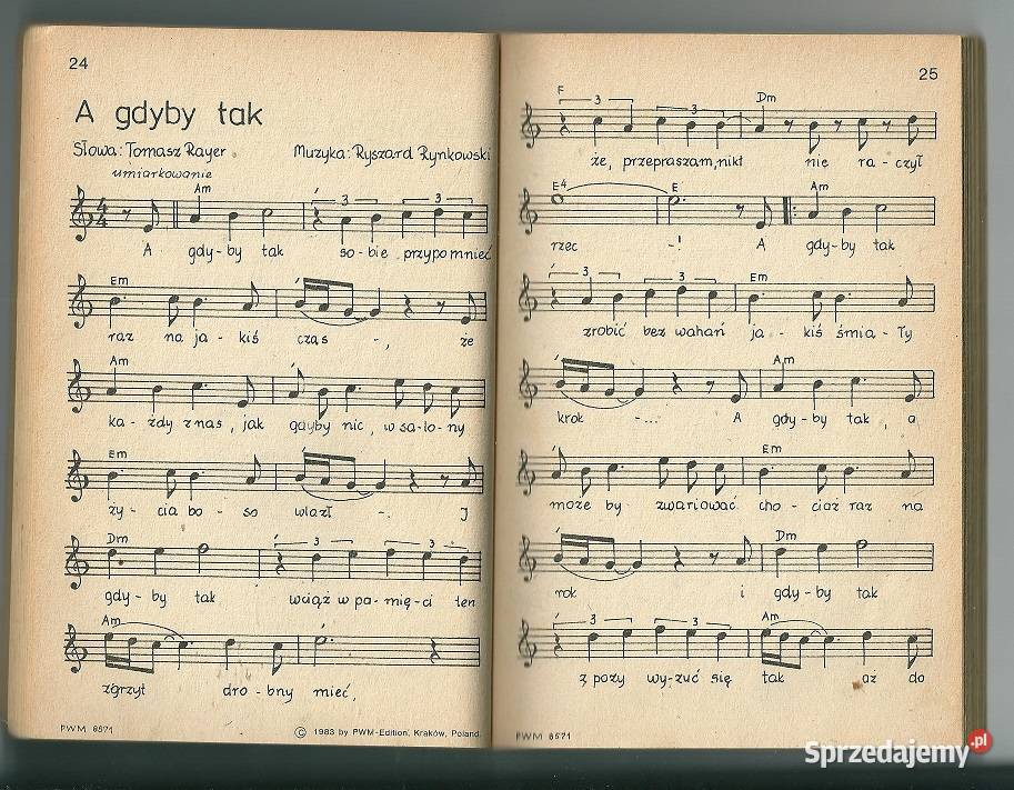 Rewia Przebojów 13 melodie i teksty nuty 1983 Łódź