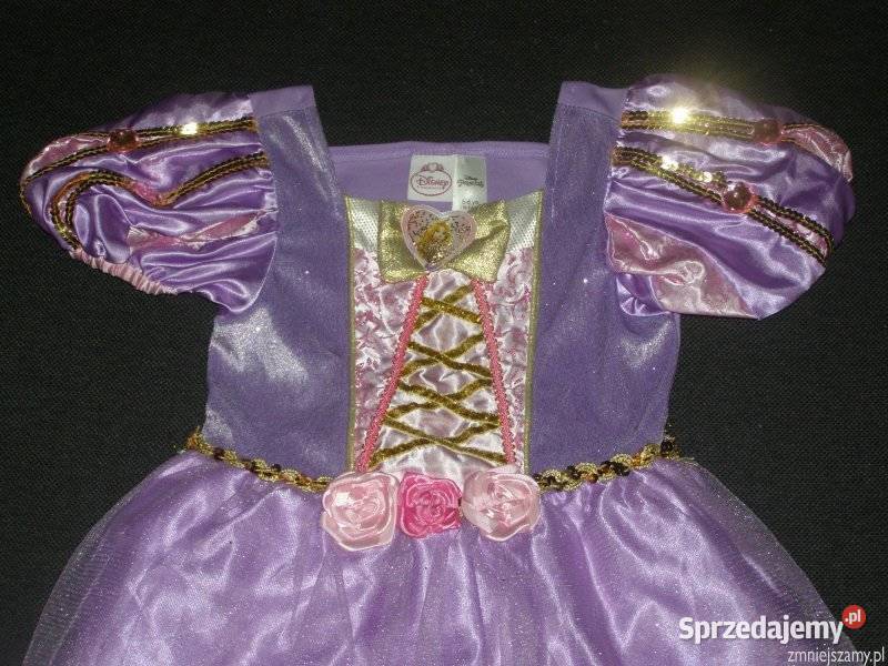 Strój kostium przebranie ROSZPUNKA ZAPLĄTANI 56 5 lat+