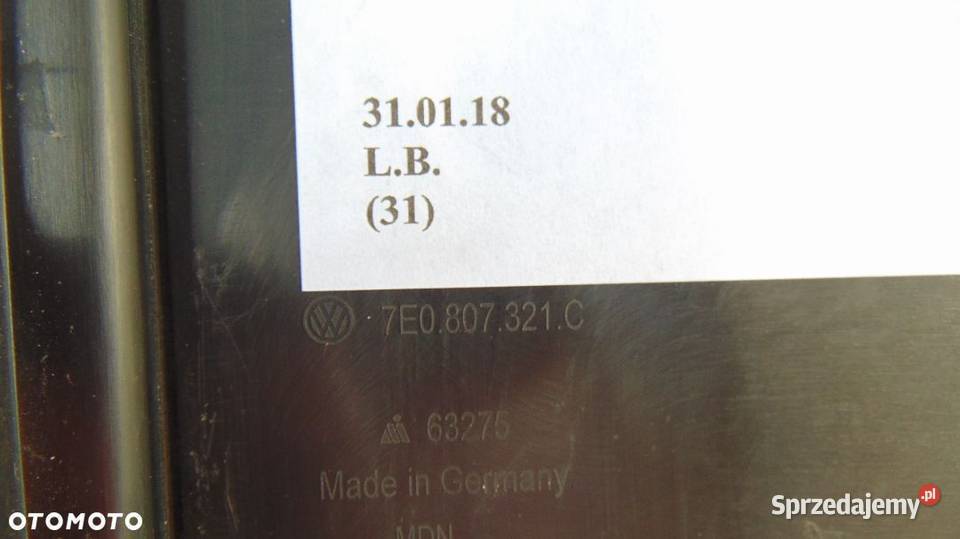 NAROŻNIK LEWY TYLNY VW T5 7E0807921C wielkopolskie