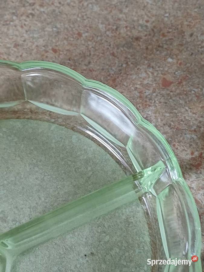 vintage zielone szkło Porcelana i szkło Nowy Targ