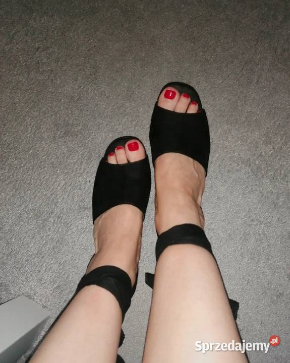 sandały zamsz wiązane na kostce rozmiar 37 Lublin sprzedam