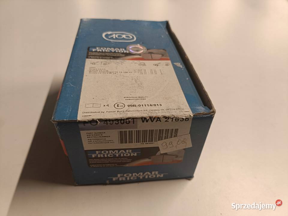 Ford Mondeo MK2 Cougar PRZEDNIE KLOCKI HAMULCOWE lubelskie