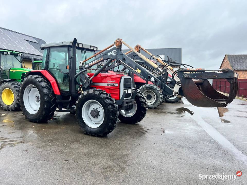 Massey Ferguson 6160 z ładowaczem czołowym Kabina Deutz-Fahr Rolnictwo Żabno