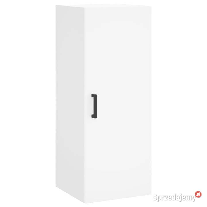 Wysoka szafka biała 345x34x180 materiał