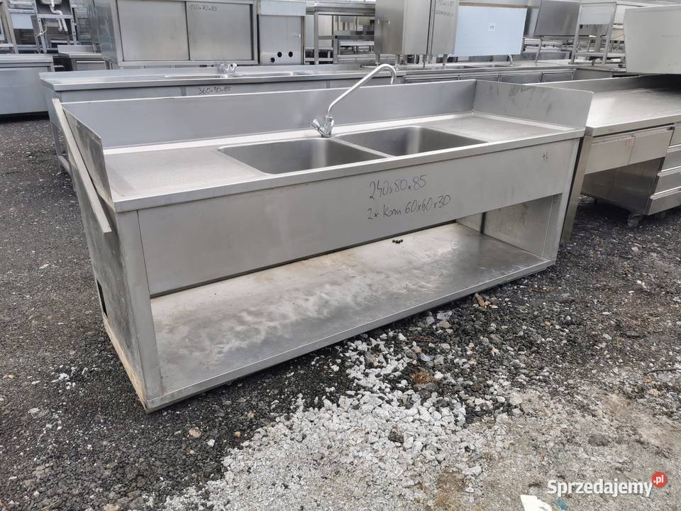 Zlew 2 komorowy 240x80x85 kom 60x60x30 44 wielkopolskie