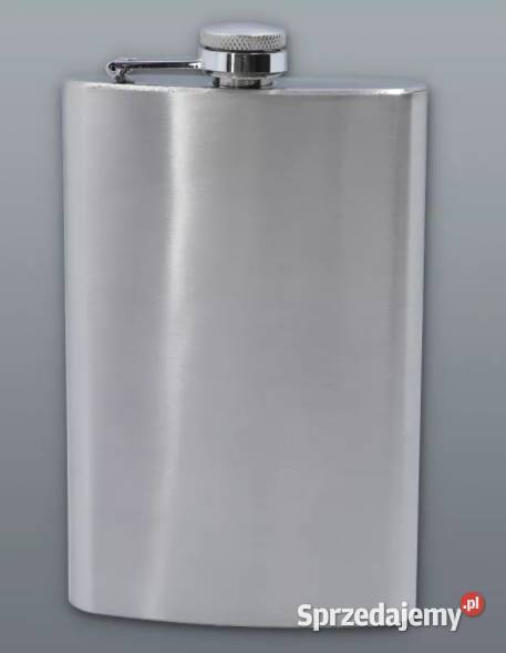 Metalowa Piersiówka Klasyczna Płaska Srebrna Pozostałe sprzedam