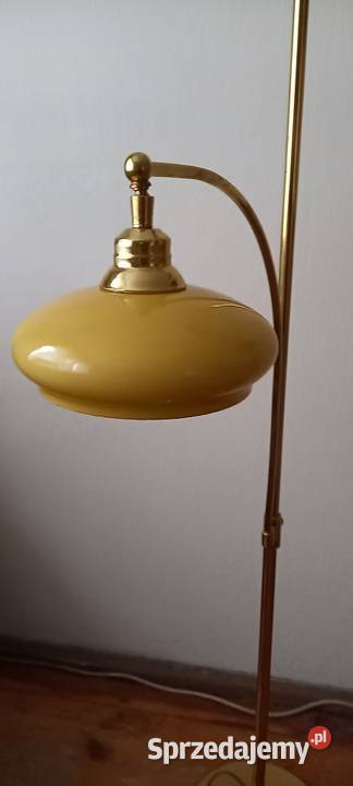 Mosiężna lampa podłogowa z ruchomym ramieniem Skierniewice