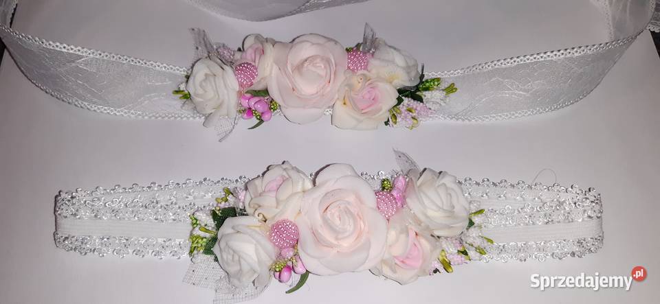 Opaska I pasek do chrztu Borów