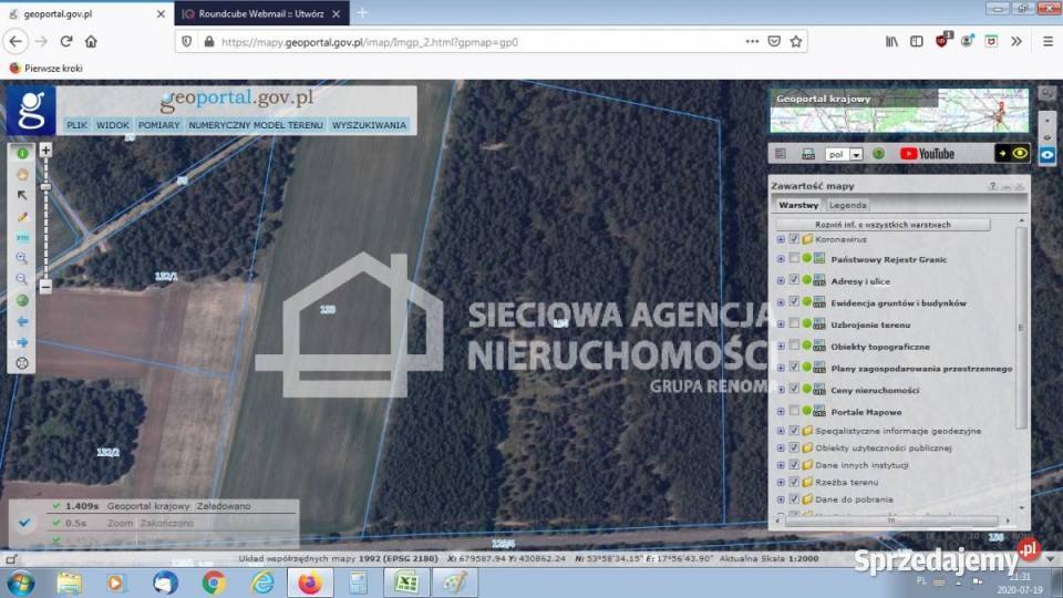 sprzedaży gruntu 63500m2 Wdzydze Tucholskie