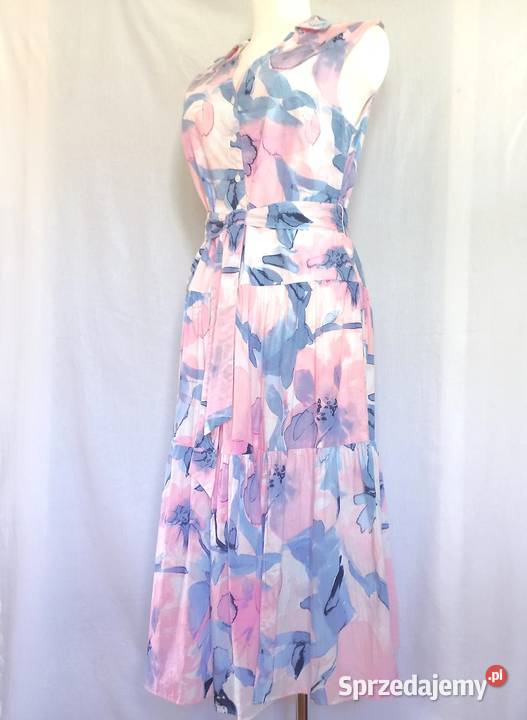 Sukienka bawełna Bez Rękawów r 3840 Falbana NOWA Białystok