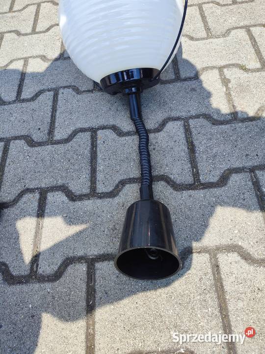 Lampa sufitowa wisząca kula biała PRL
