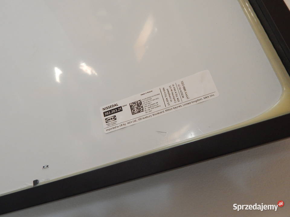 IKEA Lustro w czarnej ramie 150x40 NISSEDAL