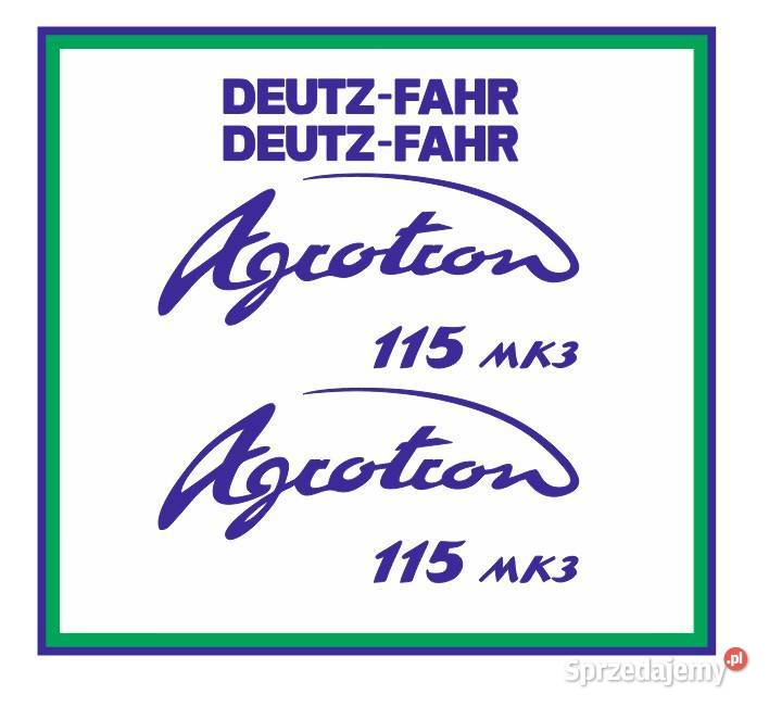Naklejki DeutzFahr Agrotron 115 MK3 Ciągnik Rolnictwo Piła