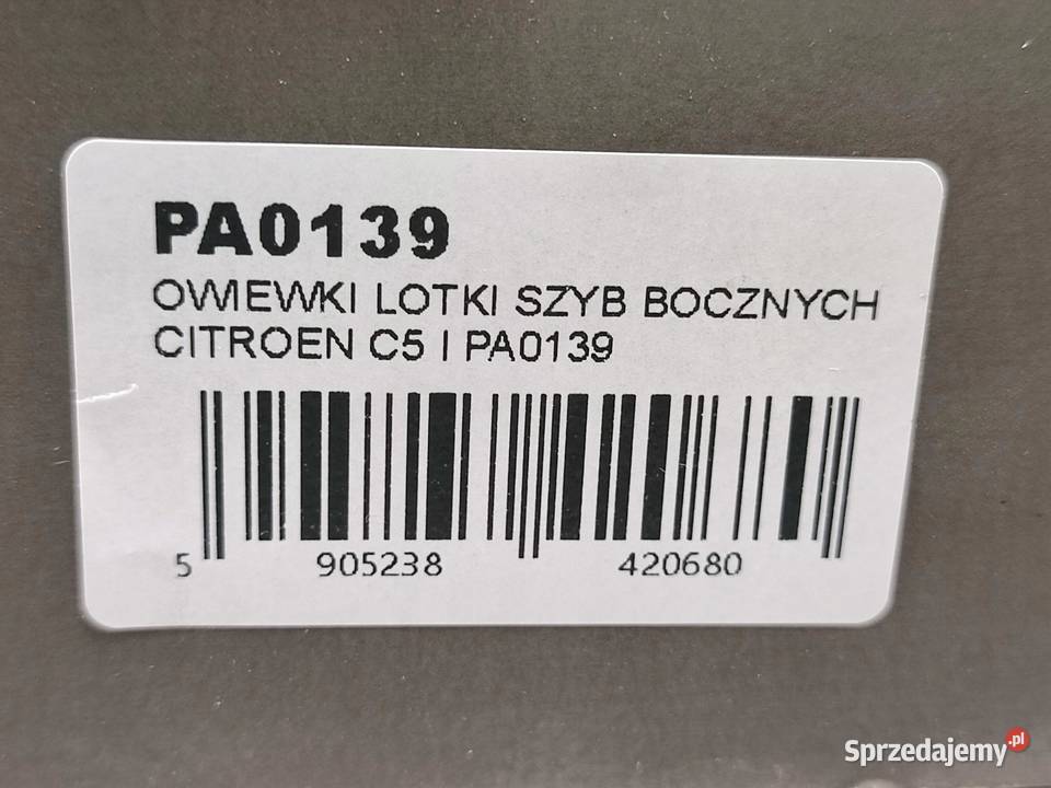 OWIEWKI SZYB BOCZNYCH CITROEN C5 I GEN