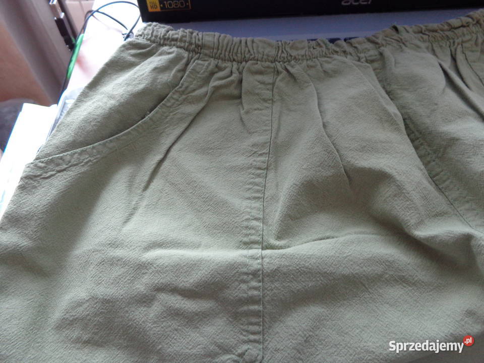spodnie damskie letnie 34 seledyn xxxxl Bez wzoru wielkopolskie Poznań