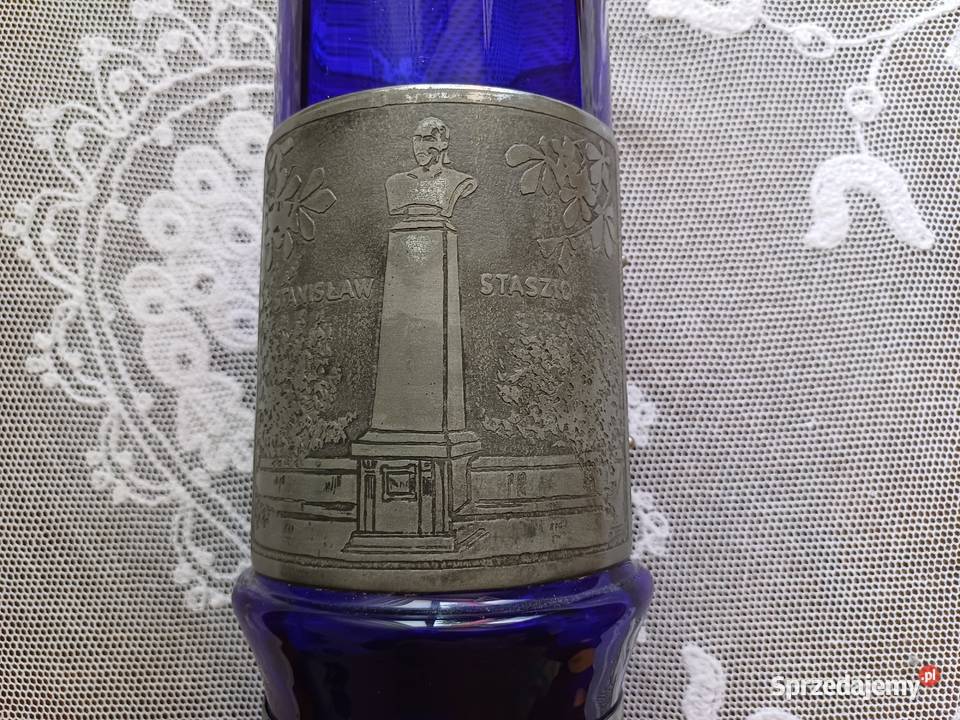 Szklany wazon pamiątkowy fioletowy Kielce sprzedam