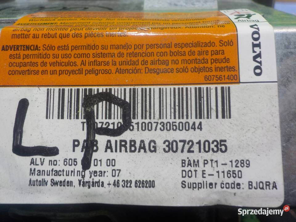 VOLVO V70 III 24 D5 08 AIRBAG poduszka pasazera Suków sprzedam