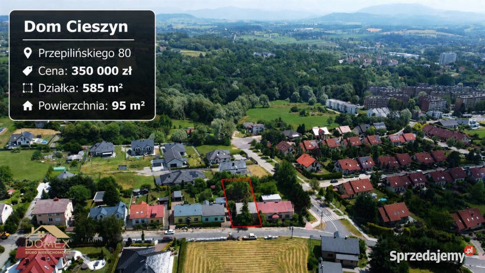 Dom bliźniak 95m2 Cieszyn Rok budowy 1930 śląskie sprzedam