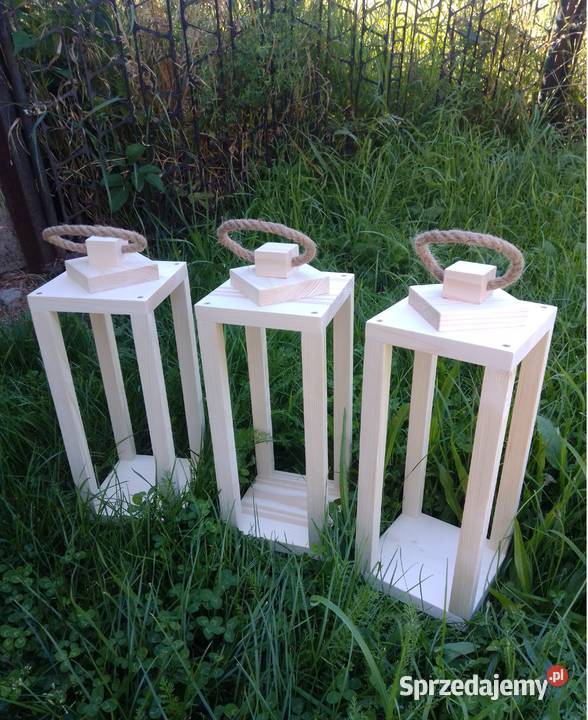 Lampion drewniany szlifowany ozdoba dekoracja Dom i Ogród Żyraków