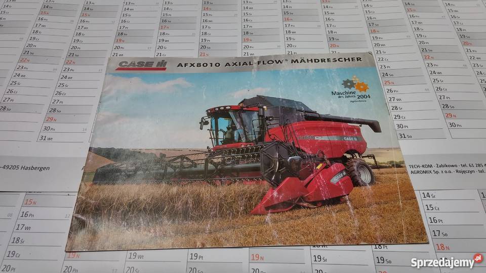 Broszura prospekt folder CASE IH AFX8010