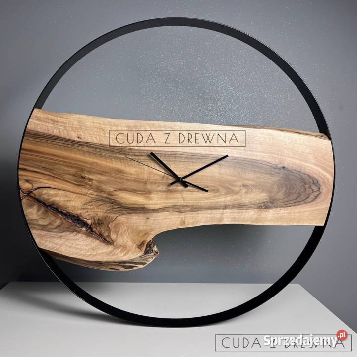 Duży i nownoczesny drewniany zegar ścienny na ścienny Wrocław
