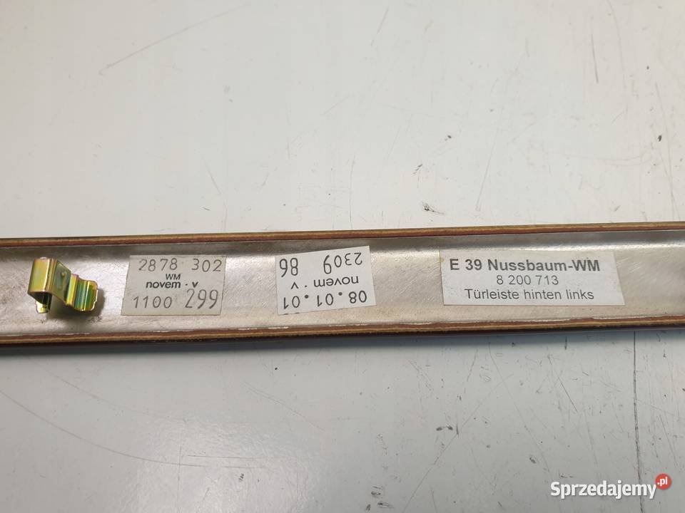 BMW E39 LISTWA DRZWI dekor LEWY TYŁ TYLNA Rudka