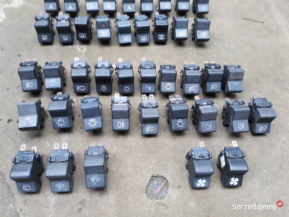 Przełączniki klawiszowe Fiat 125p 126p Polonez deski rozdzielcze, konsole Leszno sprzedam