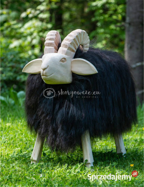 Krzesło baran dekoracyjny czarny Szaflary