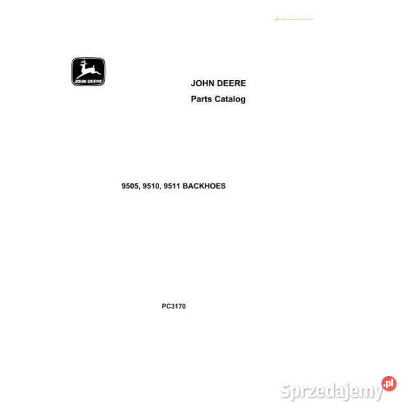 JOHN DEERE 9505 9510 9511 katalog czesci koparka Kielce
