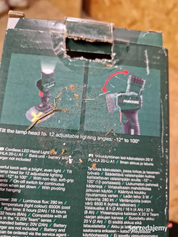 Akumulatorowa lampa ręczna LED 20 V PLHLA 20Li wielkopolskie sprzedam