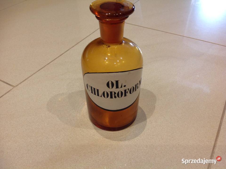 Stara Butelka Szklana Apteczna Sygnowana Szkło Nowa Sól