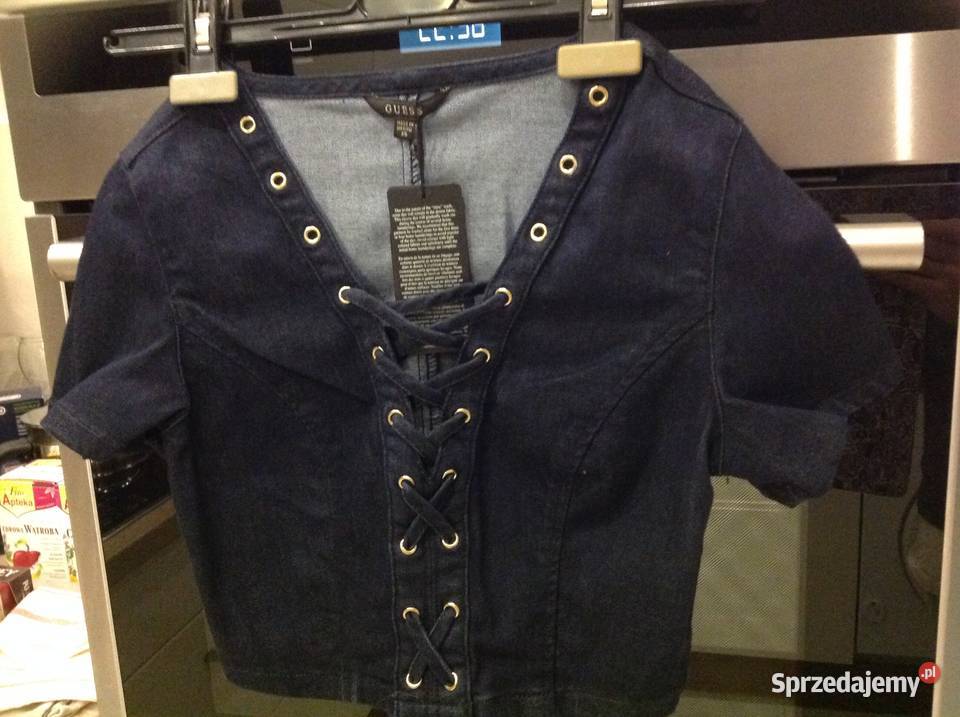Crop Top Jeans Damski GUESS XS NOWY sprzedam